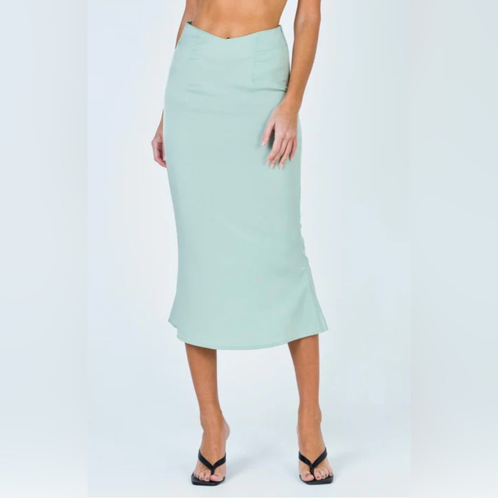 Princess Polly The Ava Skirt In Sage Green Size 4